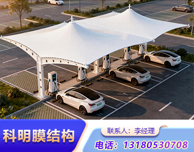 东营小区汽车充电桩膜结构